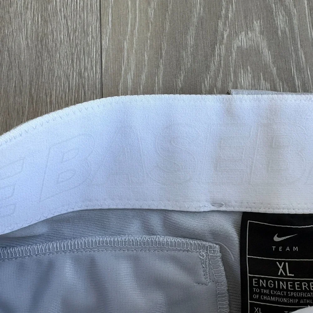Nike Boys Light Gray Swoosh Logo Performance Vapor Select Baseball Pants Size XL